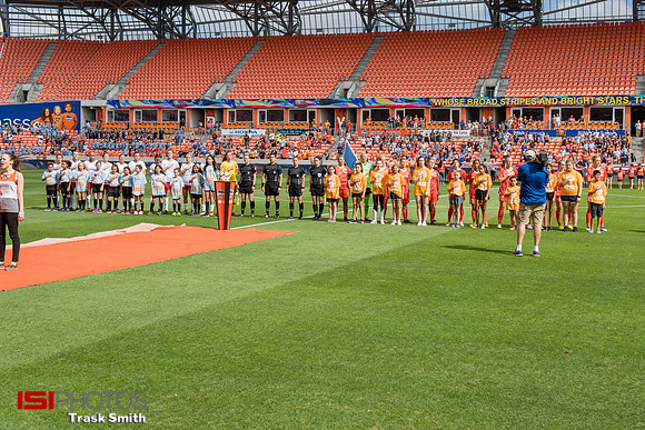 Chicago Red Stars and Houston Dash starting lineups