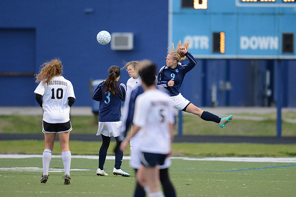 Soccer 2013 Ð Brazoswood Lady Bucs varsity team defeats the Brazoswood Alumni team 2-1.