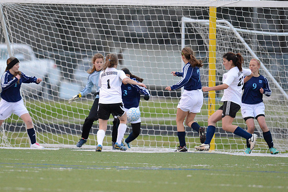 Soccer 2013 Ð Brazoswood Lady Bucs varsity team defeats the Brazoswood Alumni team 2-1.