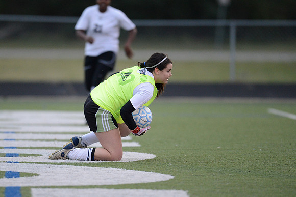 Soccer 2013 Ð Brazoswood Lady Bucs varsity team defeats the Brazoswood Alumni team 2-1.