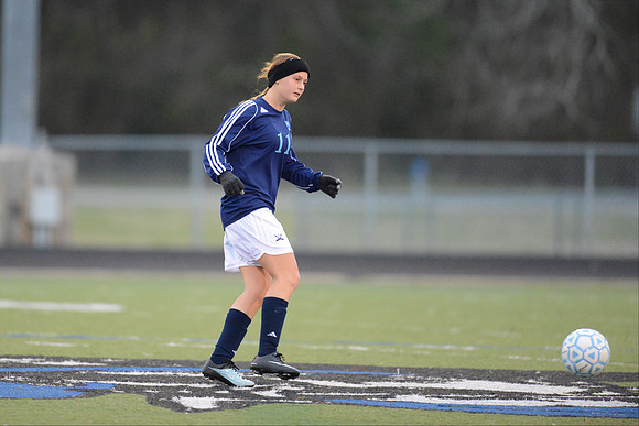 Soccer 2013 Ð Brazoswood Lady Bucs varsity team defeats the Brazoswood Alumni team 2-1.
