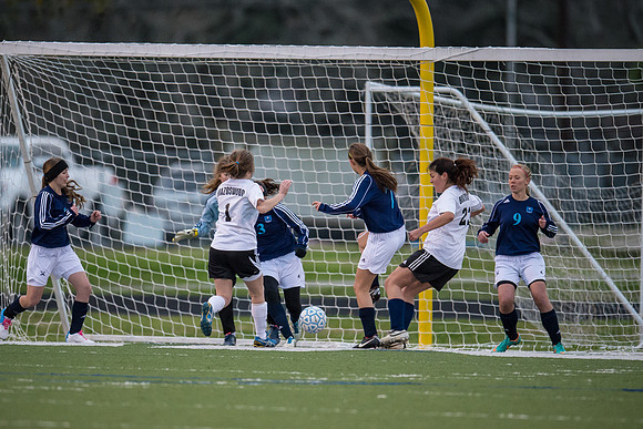 Soccer 2013 Ð Brazoswood Lady Bucs varsity team defeats the Brazoswood Alumni team 2-1.