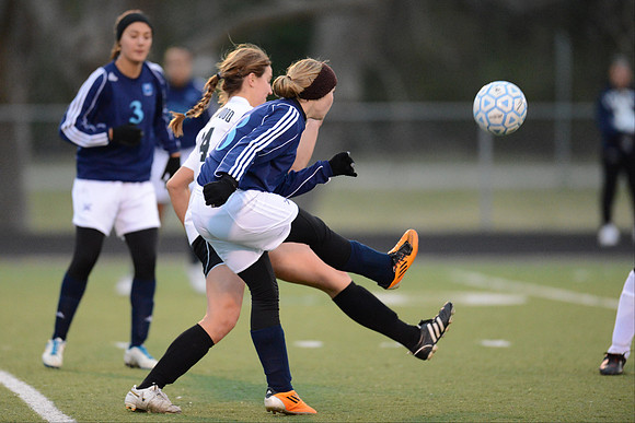 Soccer 2013 Ð Brazoswood Lady Bucs varsity team defeats the Brazoswood Alumni team 2-1.