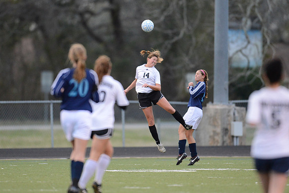 Soccer 2013 Ð Brazoswood Lady Bucs varsity team defeats the Brazoswood Alumni team 2-1.