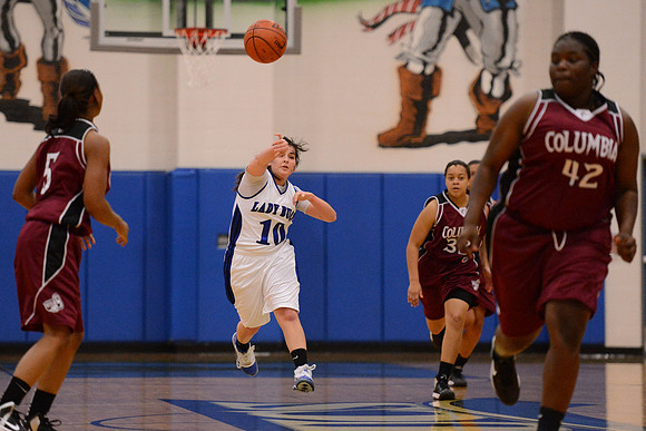 Girls Basketball 2012 Ð the Brazoswood Lady Bucs defeated the Columbia Lady Necks 57-44