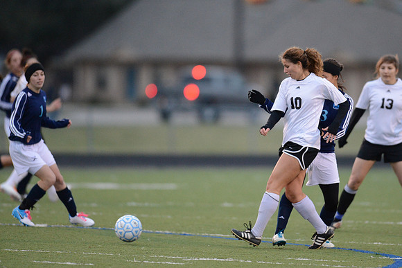 Soccer 2013 Ð Brazoswood Lady Bucs varsity team defeats the Brazoswood Alumni team 2-1.