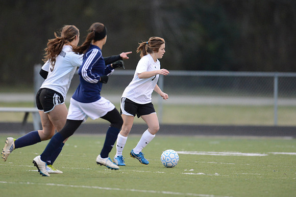 Soccer 2013 Ð Brazoswood Lady Bucs varsity team defeats the Brazoswood Alumni team 2-1.