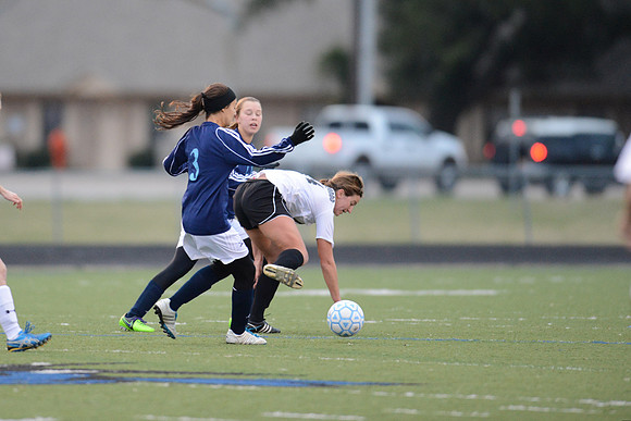 Soccer 2013 Ð Brazoswood Lady Bucs varsity team defeats the Brazoswood Alumni team 2-1.
